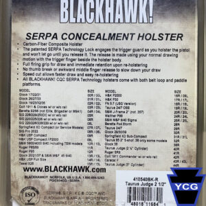 Blackhawk SERPA Concealment Holster, Taurus Judge – Right Hand 410540BK-R